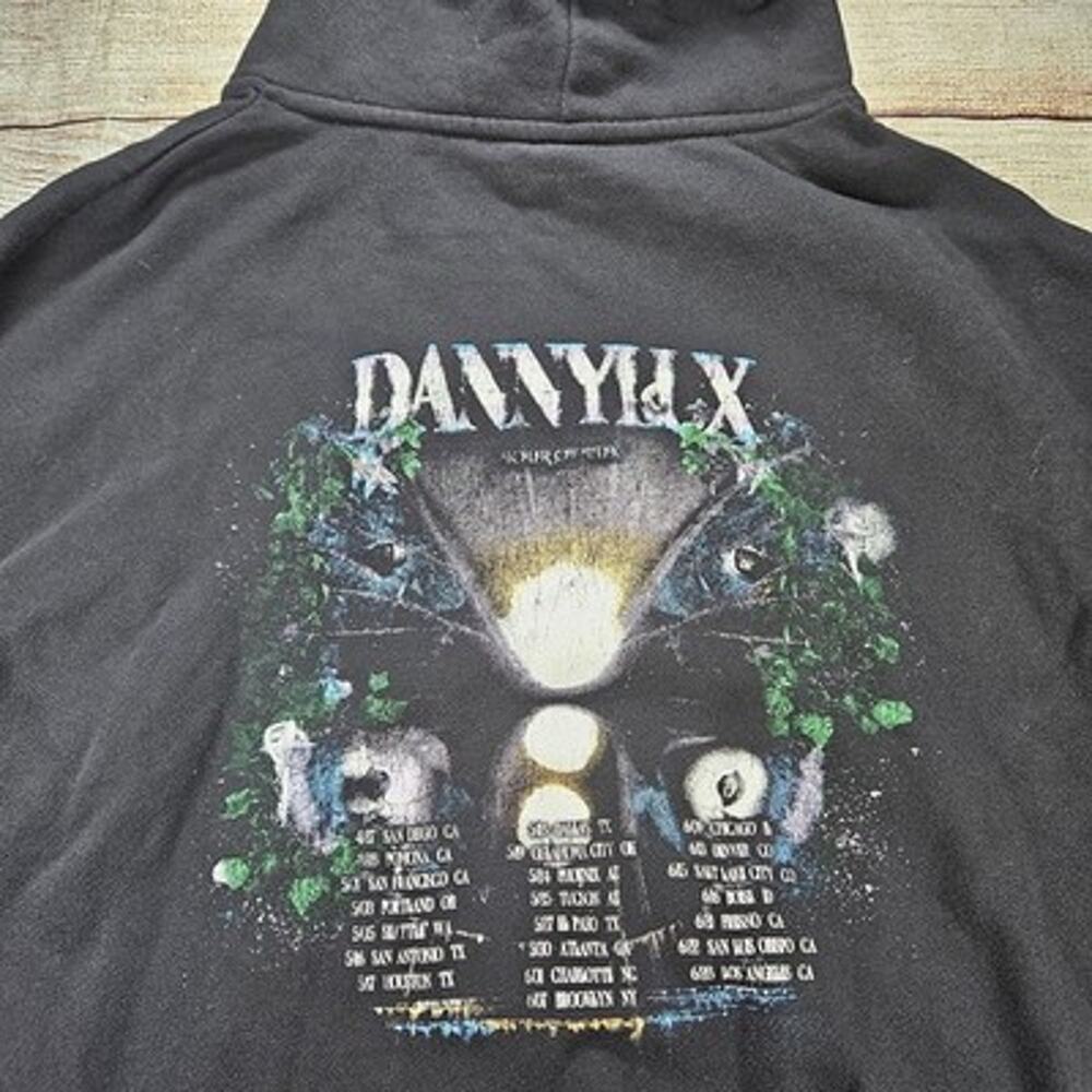 Danny Lux Tour of Lux Lane Seven Hoodie Men’s Black XL Cotton Blend Pullover